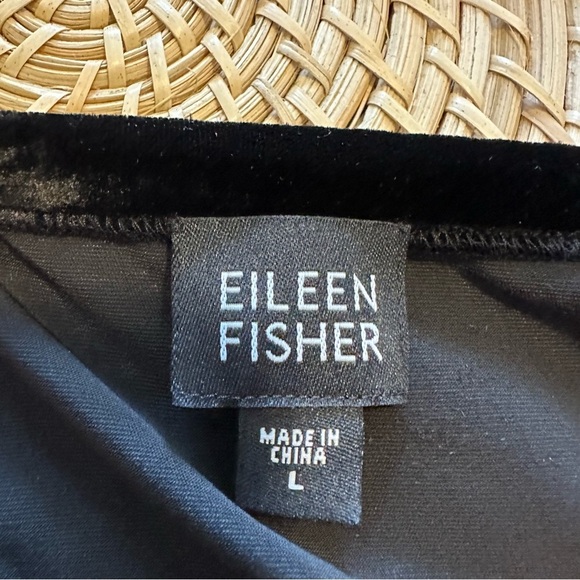 Eileen Fisher Silk Blend Velvet A Line Skirt Womens Large Black - Picture 6 of 8
